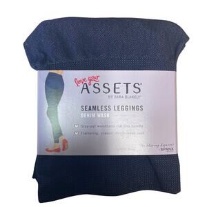 Love Your Assets by Sara Blakey Spanx denim wash tummy control leggings medium
